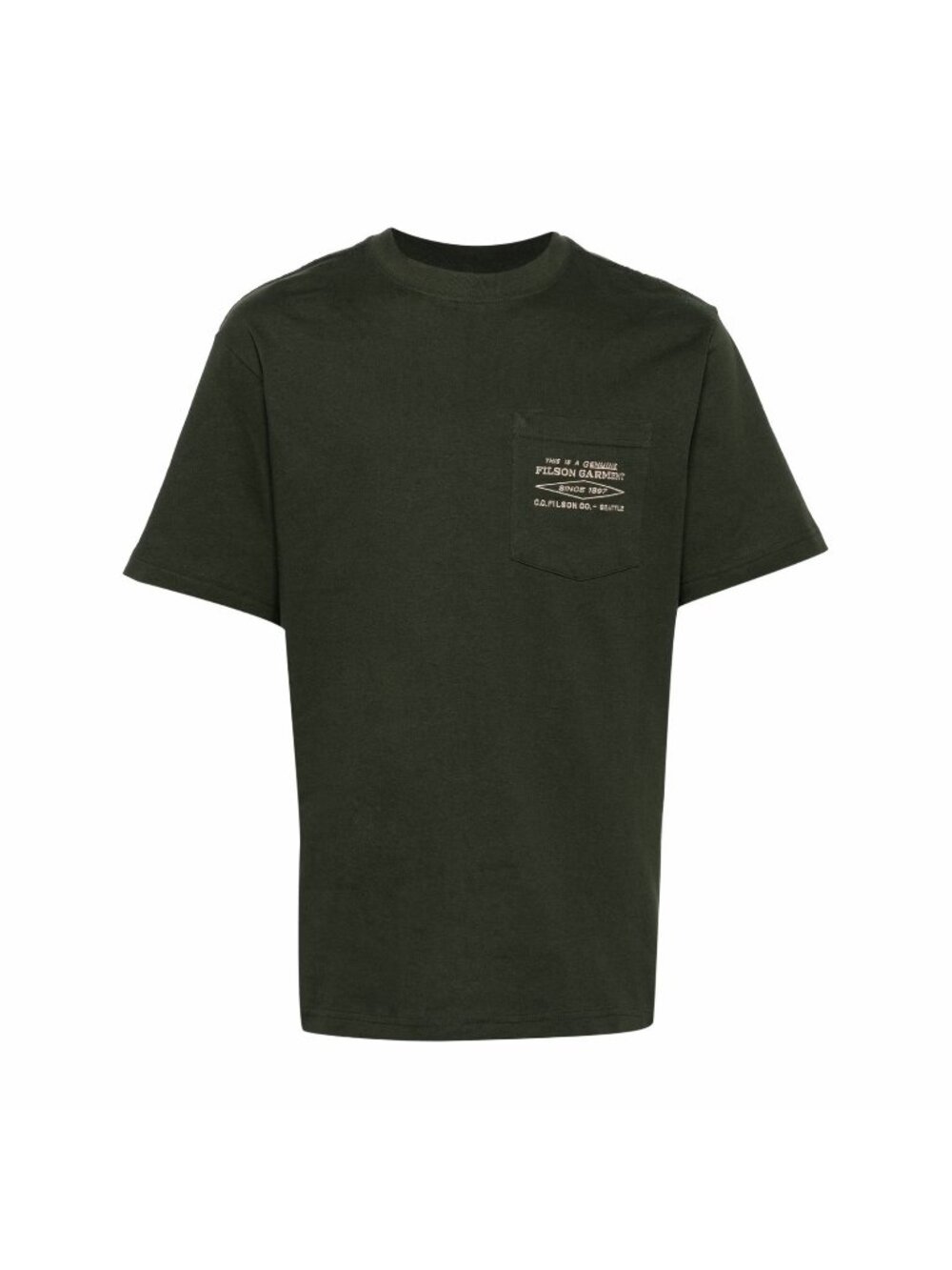 NWT Filson S/S Embroidered Pocket T Shirt Charcoal Gray Size M